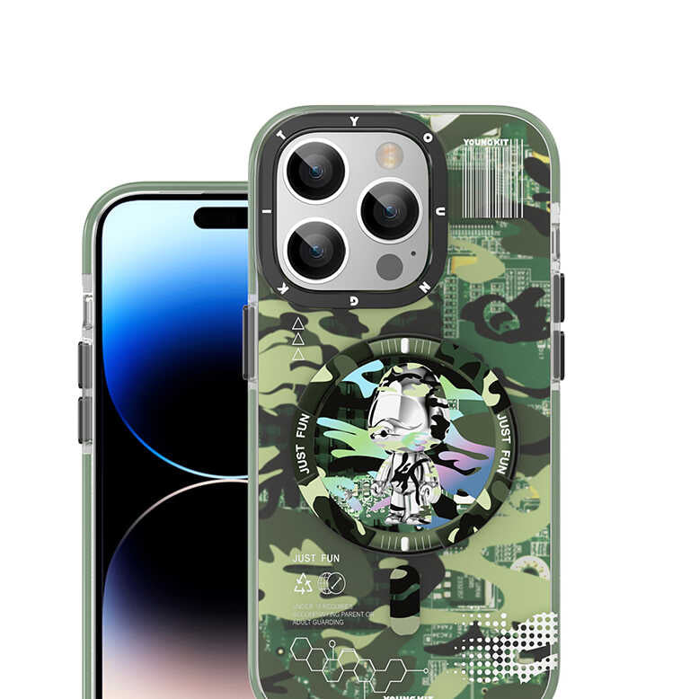 YoungKit Kamuflaj Serisi iPhone 13 Magsafe Şarj Özellikli Telefon Kılıfı - 6 YoungKit Kamuflaj Serisi iPhone 13 Magsafe Şarj Özellikli Telefon Kılıfı - 6